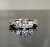 doveggs oval lab created diamond CVD engagement ring(size 7)