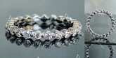 Doveggs round full eternity bubble moissanite/lab grown diamond wedding band-2.0mm band width
