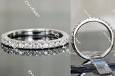 Doveggs half eternity pave moissanite/lab grown diamond wedding band(one piece of wedding band only)-1.8mm band width