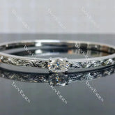 Doveggs 2ct oval carved moissanite bangle