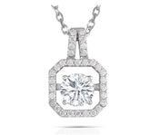 Doveggs premade 1ct round moissanite pendant necklace for women(pendant only)