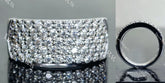 Doveggs round pave moissanite/lab grown diamond wedding band-8.0mm band width