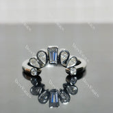 (size 9) Doveggs baguette pear round moissanite wedding band