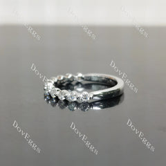 Doveggs half eternity pave moissanite/lab grown diamond wedding bands(wedding band only)-2.2mm band width