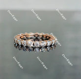 Doveggs 2.5mm moissanite/lab grown diamond eternity wedding band for women-2.2mm band width