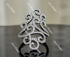 Boyfriend Ring moissanite/lab grown diamond band-2.5mm band width