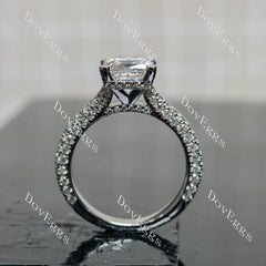 (size 5.75) Doveggs sterling silver 2ct Princess moissanite engagement ring