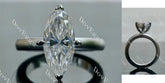 DovEggs hidden halo engagement ring only semi-mount only(Exclusively to DovEggs Stones)