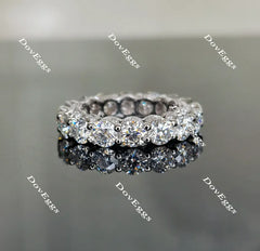 Doveggs round full eternity moissanite/lab grown diamond wedding band-4mm band width