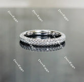 Doveggs full eternity pave moissanite /Lab grown diamond wedding band-2.7mm band width