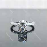 (size 7) Doveggs sterling silver 2ct Oval moissanite engagement ring