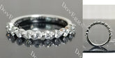 Doveggs half eternity pave moissanite/lab grown diamond wedding bands(wedding band only)-2.2mm band width