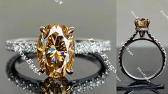 DovEggs pave engagement ring only semi-mount only(Exclusively to DovEggs Stones)