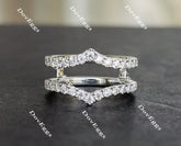 Doveggs share prong curved moissanite/lab grown diamond enhancer-6mm band width