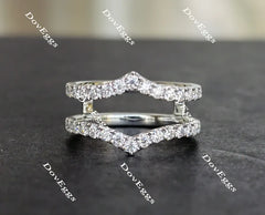 Doveggs share prong curved moissanite/lab grown diamond enhancer-6mm band width