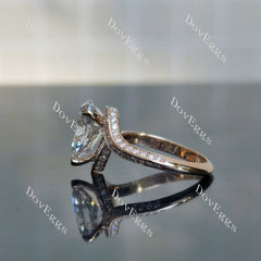 Stephanie’s Promise Pear channel Lab Grown Diamond Engagement Ring