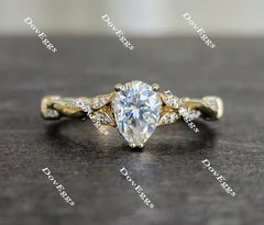 Doveggs vintage pave engagement ring only semi-mount only(Exclusively to DovEggs Stones)