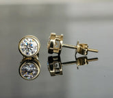Doveggs round moissanite studs earring for women