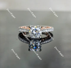 Aubree’s cushion half eternity pave Ring