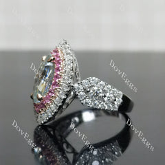(size 6-7-8)Doveggs sterling silver 2ct Marquise moissanite engagement ring