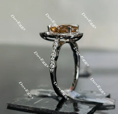 Doveggs halo colored moissanite engagement ring only