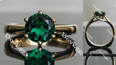 Doveggs solitaire moissanite engagement ring