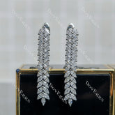 Doveggs leaf drop marquise moissanite/lab grown diamond earrings