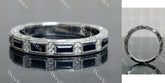 Doveggs baguette channel pave moissantie and birthstone wedding band-3.3mm band width