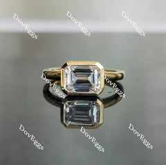 Freedom bezel setting solitaire moissanite engagement ring