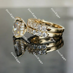 Doveggs radidant half eternity pave moissanite engagement ring (engagement ring only)