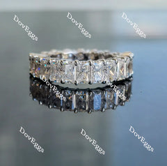 Doveggs full eternity radiant round moissanite /Lab grown diamond wedding band-3.5mm band width