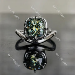 Doveggs bezel solitaire engagement ring semi-mount only(Exclusively to DovEggs Stones)