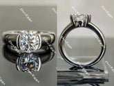 Doveggs solitaire moissanite engagement ring