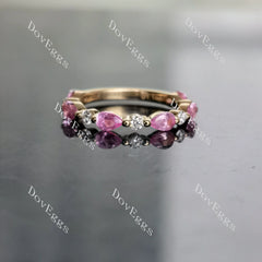 Doveggs half eternity stacking infinity moissanite/lab grown diamond wedding band-1.7mm band width