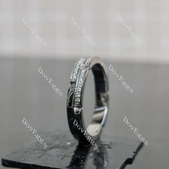 (size 6.5-6.75) Doveggs sterling silver round moissanite wedding band