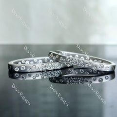 Doveggs round moissanite/lab grown diamond earrings (around 22mm height)