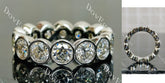 Bubbles round full eternity bezel moissanite/lab grown diamond wedding band-5.3mm band width