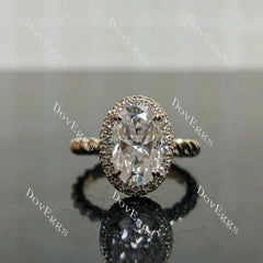 The Laura halo engagement ring semi-mount only(Exclusively to DovEggs Stones)