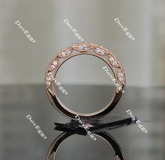 doveggs art deco moissanite/lab grown diamond wedding band-2.0mm band width