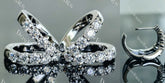 Doveggs round pave moissanite/lab grown diamond earrings