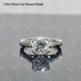 1ct Round H&A cut size 9