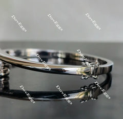 Doveggs three stone moissanite bangle