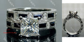 Doveggs princess channel pave moissanite ring (engagement ring only)