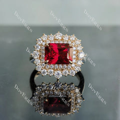 Doveggs east-west halo engagement ring only semi-mount only(Exclusively to DovEggs Stones)
