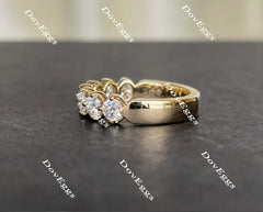 doveggs round moissanite/lab grown diamond wedding band-3.7mm band width