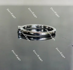 Doveggs emerald moissanite /Lab grown diamond wedding band-2.0mm band width