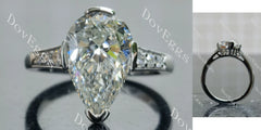 Doveggs pave art deco engagement ring semi-mount only(Exclusively to DovEggs Stones)
