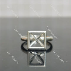 Wendyann's bezel setting solitaire engagement ring only semi-mount only(Exclusively to DovEggs Stones)