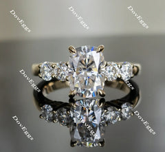 Doveggs side stone engagement ring only semi-mount only(Exclusively to DovEggs Stones)