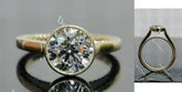 Doveggs bezel solitaire engagement ring semi-mount only(Exclusively to DovEggs Stones)